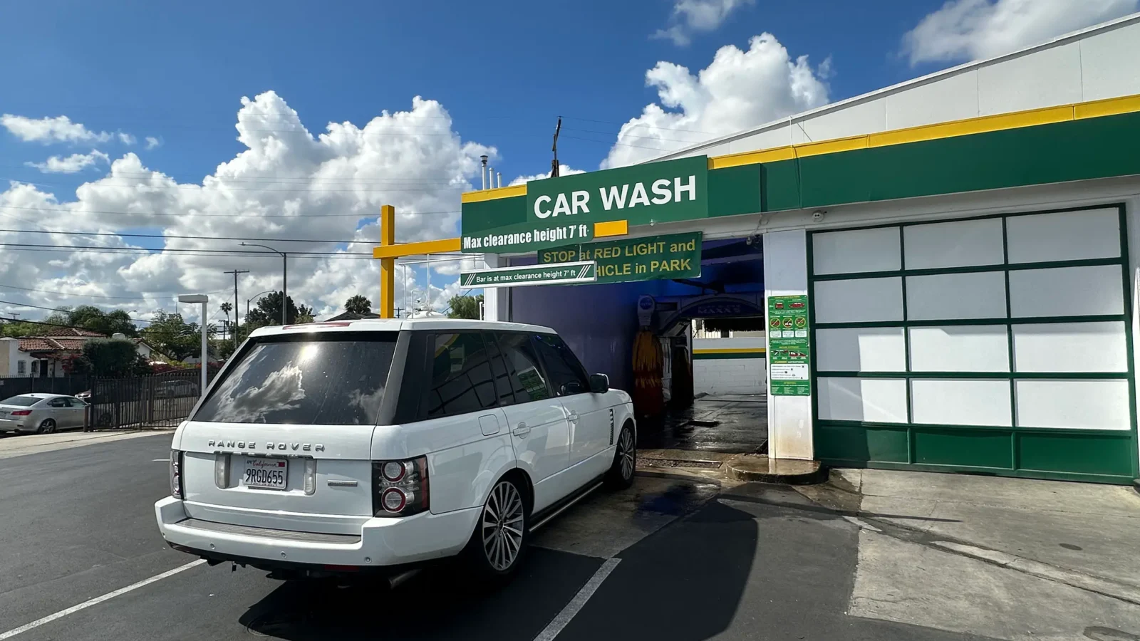Self-service car wash at Commerce General Store in Los Angeles