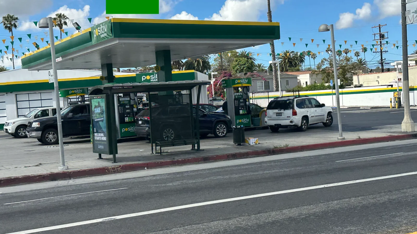Positiv Energy gas station at Commerce General Store in Los Angeles